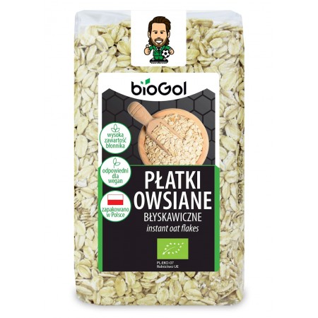 PŁATKI OWSIANE BŁYSKAWICZNE BIO 300 g - BIOGOL