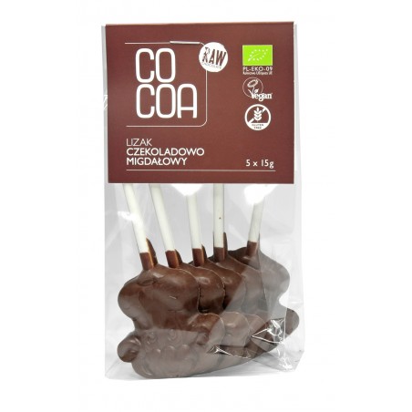 LIZAKI CZEKOLADOWO - MIGDAŁOWE BEZGLUTENOWE BIO (5 x 15 g) 75 g - COCOA