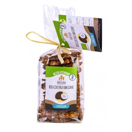 CIASTKA OWSIANE Z WIÓRKAMI KOKOSOWYMI BIO 150 g - IRENKI