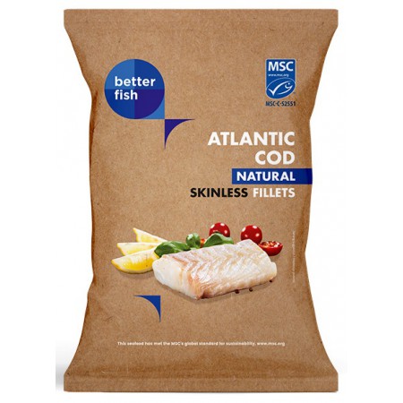DORSZ ATLANTYCKI MSC FILET BEZ SKÓRY MROŻONY 500 g - BETTER FISH