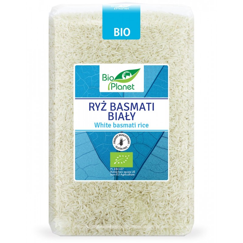 RYŻ BASMATI BIAŁY BEZGLUTENOWY BIO 2 kg - BIO PLANET