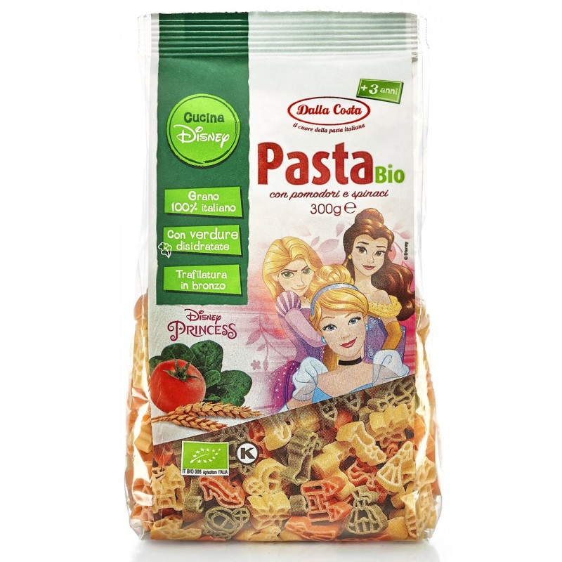 MAKARON (SEMOLINOWY TRÓJKOLOROWY) DISNEY PRINCESS BIO 300 g - DALLA COSTA