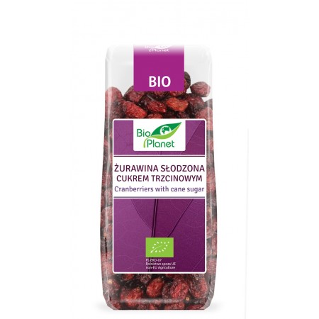 ŻURAWINA SŁODZONA CUKREM TRZCINOWYM BIO 100 g - BIO PLANET